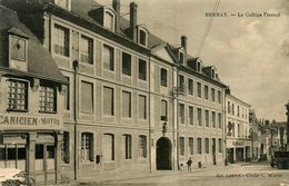 Bernay * Place , Le Collège Fresnel , Le Garage Automobile RENAULT * Commerce Magasin Mécanicien Motos - Bernay