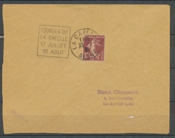 1930 DAGUIN, COURSES DE/LA CAPELLE/13 JUILLET/ 10 AOUT/ Obl. Semeuse X1178 - War 1870