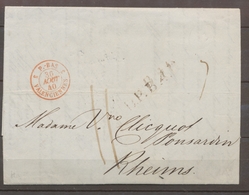 1840 Lettre 3/P-BAS/3/VALENCIENNES, Càd Rouge Sur Lettre D'Hambourg N°953 X1227 - Marques D'entrées