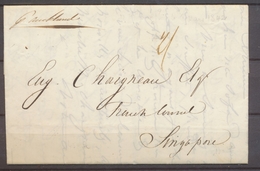 1842 Lettre De Nouvelle-Zélande Au Consul Français De Singapour X1285 - Otros - Europa