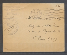 1946 Enveloppe Marine Franchise Griffe Croiseur LEGER "LE TERRIBLE" TB X3207 - Maritieme Post