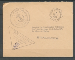 1969 Enveloppe Obl Hexagonale 83-TOULON-COMMANDOS-MARINE-VAR X3222 - Maritieme Post