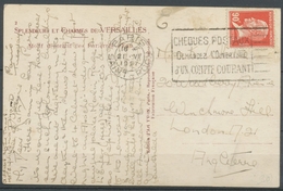 1927 Cp Pasteur 90c Rge Seul Sur CP Tarif Plus De 5 Mots Pour L'étranger. X3652 - 1877-1920: Periodo Semi Moderno