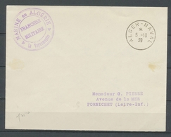 1939 Env En Franchise Oblitérée ALGER-NAVAL Superbe X3715 - Maritieme Post