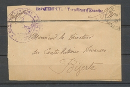 1930 Bande Journal FM Obl TUNISIE Griffe LA TEMPÊTE Torpilleur D'escadre X3761 - Maritime Post