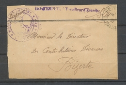 1930 Bande Journal FM Obl TUNISIE Griffe LA TEMPÊTE Torpilleur D'escadre X3761 - Correo Marítimo