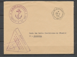 1968 Env En FM Obl Hexagonale 83-TOULON-JEAN-BART-MARINE-VAR Superbe X3777 - Poste Maritime