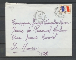 1968 Env En FM Obl Hexagonale 83-TOULON-SECTEUR-MARINE-VAR Superbe X3779 - Poste Maritime