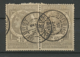 1885 Timbres Fiscaux Quittances 10c Gris Obl POSTALE Càd Gueret Creuse X3810 - Other & Unclassified