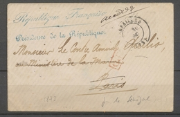 1871, Versailles, Env. Pour Le CONTRE-AMIRAL QUILIO, Réexpédiée X3928 - Maritieme Post