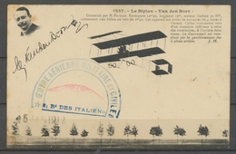 Aviation CP VAN DER BORN Avec Le Rare Cachet ŒUVRE AERIENNE, SUP X3943 - Guerra De 1870