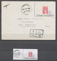 1980 Env. Liberté, 1.30 Posté à SANDWICH, Refusé, Oblitéré Violet Et Taxé. X3962 - 1921-1960: Modern Tijdperk