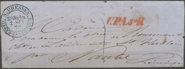 1856 Lettre U.P.A. 3e R Rouge + Càd, N.DRESDEN.BAHNHOF.EXPED, SUP X4111 - Autres - Europe
