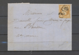 1864 Lettre N°21, 10c. Bistre Obl. OR 2 Fois, Allichamps Au Buisson, SUP X4129 - 1849-1876: Classic Period