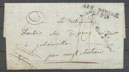 AN7 Lettre Marque RM. D’ITALIE/4ME DON + Cursives Gl De L’arm. D’italie. X4582 - Bolli Militari (ante 1900)