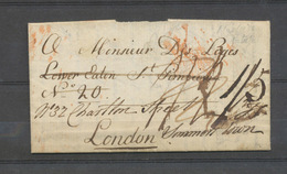 1808 Lettre Marque Ship Lre/PLYMOUTH DOC, De Madeira à Londres X4587 - Andere-Europa