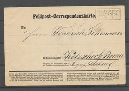 1870 Carte De Feldpost MEAUX, K:PR:FELD=POST/RELAIS N°58, Rare, SUP X4781 - Krieg 1870