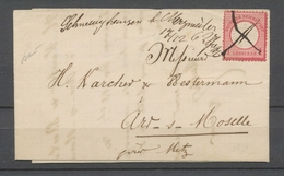 Lettre Allemagne 1gr Obl Plume, "Schweighausen D.Merzveiler 17/12", Rare X4789 - Guerra Del 1870