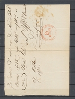 1870 Lettre Rare Cachet Rouge LEGIONE VOLONTARI ITALIANI 1° BATTAGLIONE X4926 - War 1870