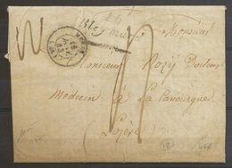 1843 Lettre Marque LOZERE, 46/Bleymard, 34 Mm + C 15 Mende, TB X5068 - 1801-1848: Precursori XIX