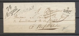 1830 Lettre Cursive 74/Argueil + 74/Gournay Association Rare Superbe X5084 - 1801-1848: Précurseurs XIX