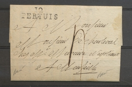 1792 Lettre Marque 12/PERTUIS BOUCHES DU RHONE Rare Superbe X5087 - 1701-1800: Vorläufer XVIII