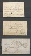 3 Lettres Corps Expéditre D'Italie/Qer Général, Càd 1ère Expédition Rare X5098 - Army Postmarks (before 1900)