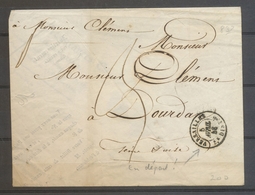 1847 Enveloppe De Fortune Versailles/5e DISTon, Càd AU DEPART Rare Superbe X5102 - 1801-1848: Précurseurs XIX