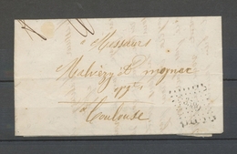 1857 Lettre PC 3589 VILLASAVARY (10) Seul Au Recto (n°14 Au Verso) Superbe X5125 - 1849-1876: Classic Period