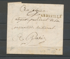 Lettre SOMME ABBEVILLE, Lenain N°11 Ayant Resservi En 1793, Superbe X5137 - 1801-1848: Precursores XIX