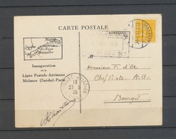 1925 CP PARIS-MALMOE, Signée CHAILLOUX Le Pilote, Superbe X5167 - 1960-.... Cartas & Documentos