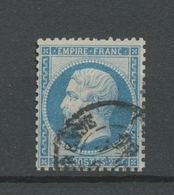 Classique Napoléon N°22 20c Bleu Oblitéré Par Le Petit Cachet à Date X91 - Sonstige & Ohne Zuordnung