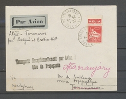 1935 Env. VOL PLAMONT, ALGER-TANANARIVE, 50c Algérie, Rareté, Superbe X5185 - Luchtpost