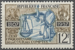 Sesquicentenaire De La Cour Des Comptes. 12f. Brun-olive, Noir Et Bleu. Neuf Luxe ** Y1107 - Nuevos