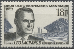 Jeux Universitaires Mondiaux, à Paris. Léo Lagrange '1900-1940) Et Stade 18f. Gris Et Noir. Neuf Luxe ** Y1120 - Nuevos