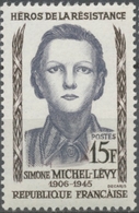 Héros De La Résistance (II) Simone Michel-Lévy 15f. Brun Et Gris. Neuf Luxe ** Y1159 - Unused Stamps