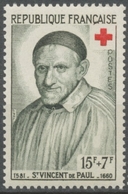 Au Profit De La Croix-Rouge.  Saint Vincent De Paul  15f. + 7f. Vert Foncé. Neuf Luxe ** Y1187 - Unused Stamps
