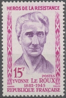 Héros De La Résistance (III) Yvonne Le Roux  15f. Lilas-rose Et Lilas. Neuf Luxe ** Y1199 - Nuevos