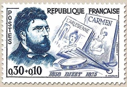 Célébrités. Georges Bizet Et évocation De L'Arlésienne Et De Carmen  30c. + 10c. Violet Et Bleu Y1261 - Neufs