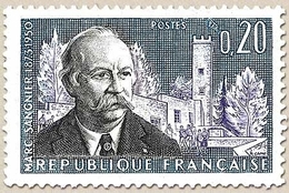 10e Anniversaire De La Mort De Marc Sangnier. Marc Sangnier Et Auberge De La Jeunesse  20c. Bleu, Lilas Et Noir Y1271 - Neufs