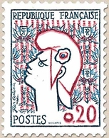 Type Marianne De Cocteau. 20c. Bleu Et Rouge (I) Y1282 - Neufs