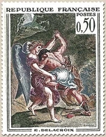 Oeuvres D'art. Lutte De Jacob Avec L'Ange, De Delacroix 50c. Polychrome Y1376 - Neufs