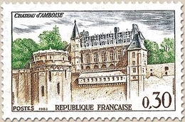 Série Touristique. Château D'Amboise 30c. Bleu-gris, Vert Et Ocre Y1390 - Nuovi