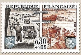 20e Anniversaire De La Libération. Vingtième Anniversaire Des Débarquements De Normandie Et Provence  30c. + 5c. Y1409 - Neufs