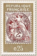 Exposition Philatélique Internationale PHILATEC, à Paris  25c. Brun-jaune Et Brun-lilas, Type Blanc. Y1414 - Unused Stamps