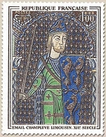 Oeuvres D'art. Plaque Tombale De Geoffroi IV Le Bel Comte D'Anjou Et Du Maine. 1f. Polychrome Y1424 - Ongebruikt