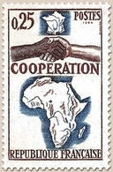 Coopération Avec L'Afrique Et Madagascar. 25c. Brun-rouge Et Bleu Y1432 - Neufs