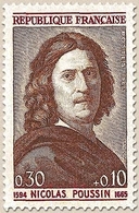 Célébrités. Nicolas Poussin (1594-1665), Peintre, Tricentenaire De Sa Mort (autoportrait), Détail  30c. + 10c. Y1443 - Unused Stamps