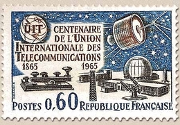 Centenaire De L'Union Internationale Des Télécommunications. 60c. Bleu, Bistre Et Noir Y1451 - Unused Stamps