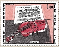 Oeuvres D'art. Le Violon Rouge, De Raoul Dufy 1f. Noir, Rose Et Rouge Y1459 - Ongebruikt